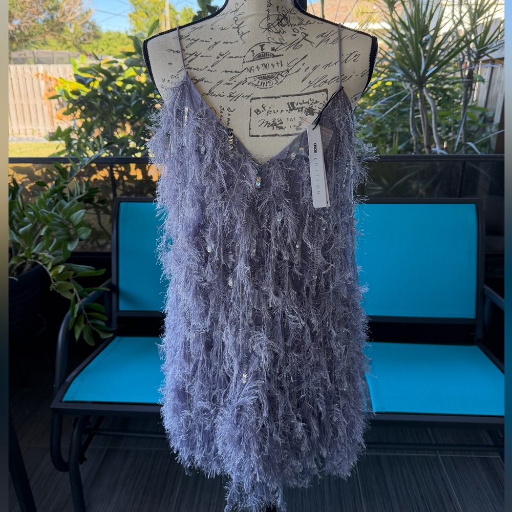 ASOS Lavender Fuzzy Sleeveless Dress NWT Size 6